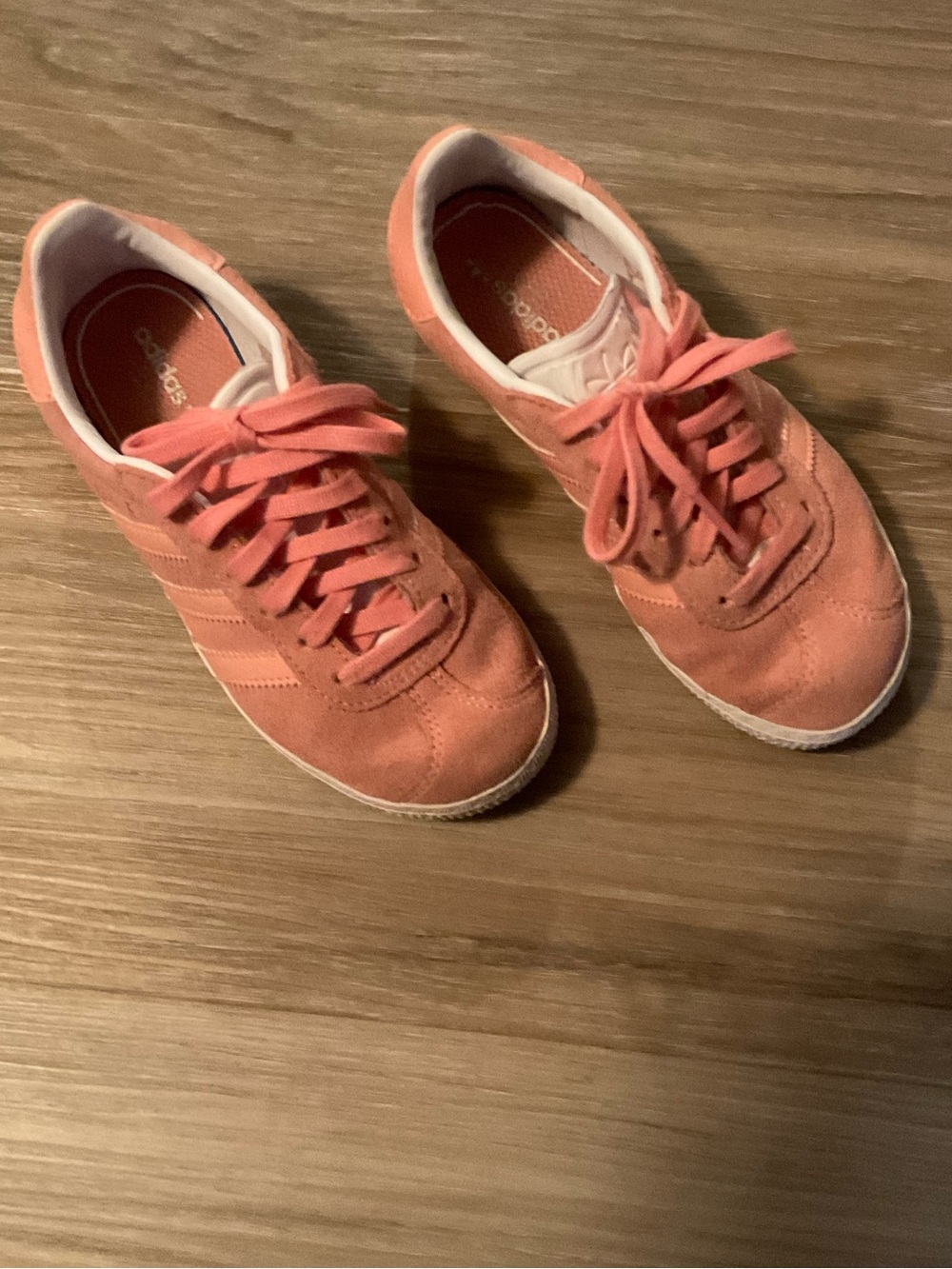 adidas Kids Coral Pink Gazelle Suede Sneakers